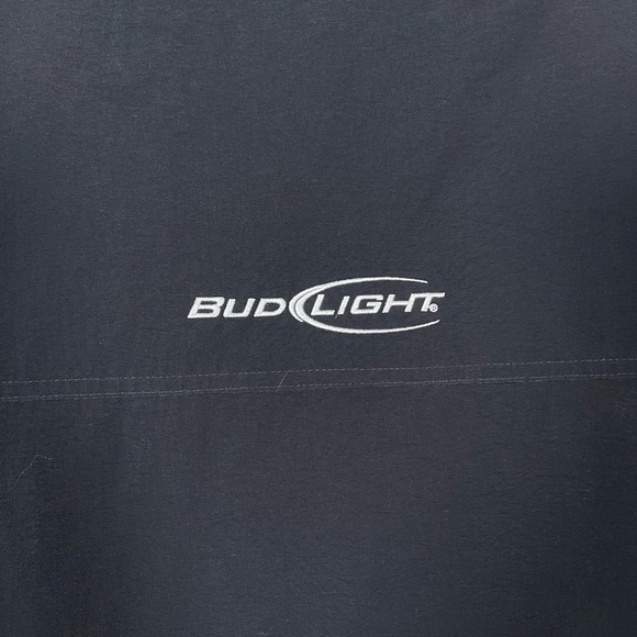 Swingster Budweiser Bud Light Men’s XL Black Fleece Lined Embroidered Vest - Picture 8 of 11